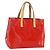 LOUIS VUITTON Monogram Vernis Reade PM Borsa a Mano Rossa M91088 LV Auth 172005 Rosso
