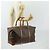 Céline Borsa Boston in tela Macadam CELINE in pelle PVC marrone oro Auth ki6396 D'oro - vista 24