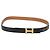 Hermès CINTURA REVERSIBILE HERMES H Constance Pelle 33,1" Nera Auth 168763 Nero