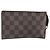 LOUIS VUITTON Pochette Marais Damier Ebene LV Auth ep13046