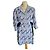 Abito camicia a righe Sandro con iscrizione Bianco Blu