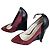 The Kooples Scarpe con tacco a zeppa bordeaux e nere Nero Rosso