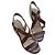 Jonak Sandali con zeppa in pelle marrone