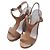 Sandali con zeppa in suede marrone di Minelli