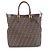 Fendi Zucca-Muster goldbraune Leder-Tote Golden