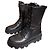 Botas Moncler Vail em Couro Preto