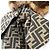 Fendi FENDI ROMA Maxi Lenço de Seda Wrappy Marrom - vista 6