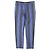 Timeless Pantaloni Chanel con strisce metalliche, zip e spacco Nero Blu Blu navy