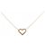 Autre Marque Collana con diamante a forma di cuore Au750 Rosa