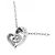 Autre Marque Collana Cuore di Diamanti PT900 PT850 Argento - vista 4