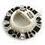 Spilla in metallo Coco Mark di CHANEL con strass Nero Argento - vista 2