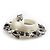 Spilla in metallo Coco Mark di CHANEL con strass Nero Argento - vista 4