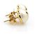 Orecchini My Mix Stud di Louis Vuitton Bianco D'oro - vista 4