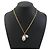 Collar Péndulo Perla Damier Louis Vuitton Blanco Dorado - vista 10