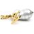 Collar Péndulo Perla Damier Louis Vuitton Blanco Dorado - vista 2