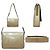 Borsa a spalla in pelle beige Prada - vista 3