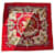 Hermès Foulard di Seta Cavalieri d'Oro Marrone Bianco Rosso Verde Gold hardware  - vista 1