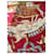 Hermès Foulard di Seta Cavalieri d'Oro Marrone Bianco Rosso Verde Gold hardware  - vista 2