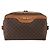 Céline Celine Vintage Macadam Canvas and Leather Braun