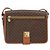 Céline Celine Vintage Macadam Canvas and Leather Marrone