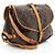 Bolso mensajero Saumur 35 en lona monograma vintage Louis Vuitton Castaño - vista 2