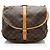 Bolso mensajero Saumur 35 en lona monograma vintage Louis Vuitton Castaño - vista 3