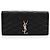 Saint Laurent Monogram Kate Clutch aus gestepptem Lammleder Schwarz