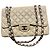 Chanel Classic Flap Tasche Mittel aus beigem Lammleder