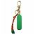 Portachiavi Gucci con supporto e charm D'oro Verde Arancione - vista 3