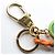 Portachiavi Gucci con supporto e charm D'oro Verde Arancione - vista 5