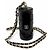 Estuche para labios con cadena matelassé de Chanel Negro