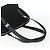 Borsa a mano Salvatore Ferragamo in nylon nero argento Auth BA10606 - vista 7
