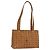 Borsa Tote Vicetos Logogram MCM in PVC Marrone Oro Auth BA10363 D'oro