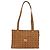 Borsa Tote Vicetos Logogram MCM in PVC Marrone Oro Auth BA10363 D'oro - vista 13
