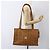 Borsa Tote Vicetos Logogram MCM in PVC Marrone Oro Auth BA10363 D'oro - vista 22