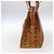 Borsa Tote Vicetos Logogram MCM in PVC Marrone Oro Auth BA10363 D'oro - vista 4