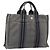 Hermès HERMES Fourre Tout PM Bolsa de Mano Lona Gris Plata Auth ti3712 Castaño