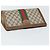 GUCCI GG Supreme Web Sherry Line Clutch Bag PVC Beige Rosso Auth ti3685 - vista 5