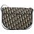 Borsa a Spalla in Tela Trotter Christian Dior Blu Navy Oro Auth 171117 - vista 2