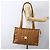 Borsa a Spalla MCM Vicetos Logogram in Pelle PVC Marrone Oro Auth BA10851 D'oro - vista 23