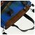 LOEWE Anagram Amazona 75 Bolso de Mano de Cuero 2 en 1 Azul Plata Auth 149898SM - vista 7