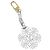 LOUIS VUITTON Schneeflocken Charm Leder Silber M79293 LV Auth 168249M