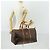 Céline Borsa Boston in tela Macadam CELINE in pelle PVC marrone oro Auth ep13278 D'oro - vista 22