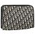 Borsa Clutch in Tela Trotter Christian Dior Navy Argento Auth bs33309 Blu navy