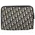 Borsa Clutch in Tela Trotter Christian Dior Navy Argento Auth bs33309 Blu navy - vista 13