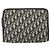 Borsa Clutch in Tela Trotter Christian Dior Navy Argento Auth bs33309 Blu navy - vista 2