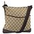 Borsa a Spalla GG Canvas Gucci Beige Argento 145857 Auth 169859