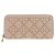 Portafoglio lungo Cannage Studs Christian Dior in pelle di agnello rosa e oro Auth 169933M D'oro - vista 13