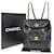 Chanel Duma Drawstring Steppleder Small Schwarz  - Ansicht 1