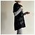 Chanel Stola in velluto nero foderata in seta satinata, motivi Camelia, 180 x 42 cm Argento - vista 15